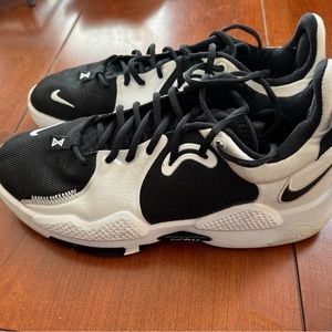 Nike Men's Paul George 5 Black and White Athletic Shoes